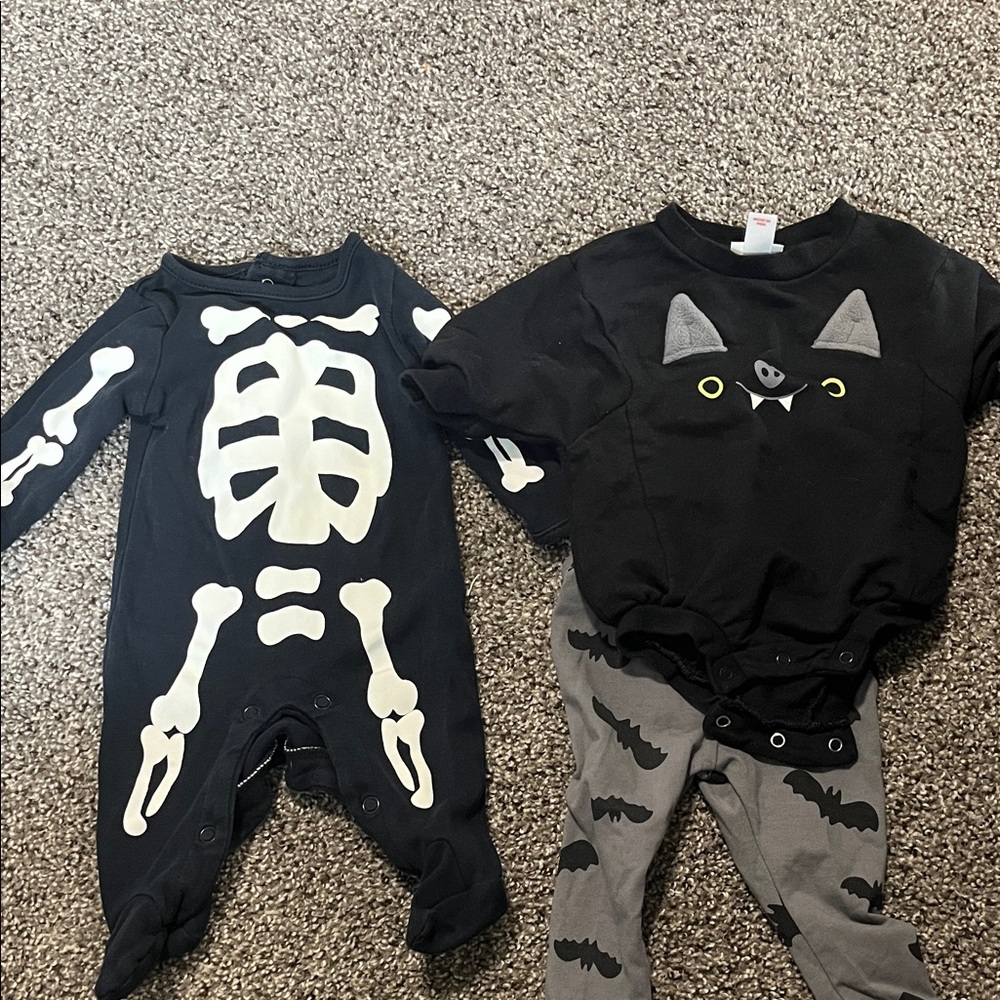 Cat & Jack Black and Gray Halloween Set
